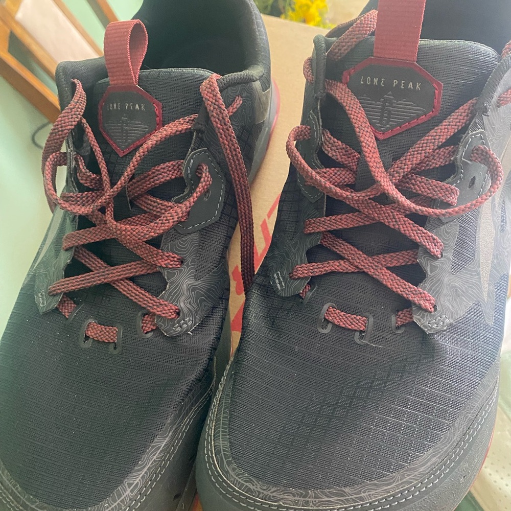 Men's Black and Red Shoes